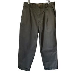 Tommy Bahama Sage Green Pleated Chino Cuffed Leg Men’s Pants Size 34